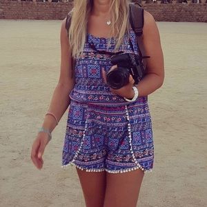 Bright and colourful airy romper